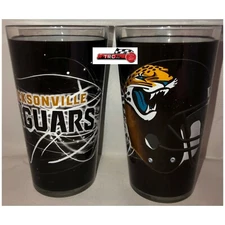 Jacksonville Jaguars Boelter NFL Sublimated Volt 16oz Pint Glass Set FREE SHIP!!