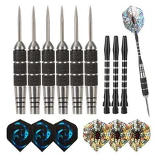 6Pcs Professional Steel Tip Dart Set Tungsten Barrel Aluminium Metal Shafts Dart