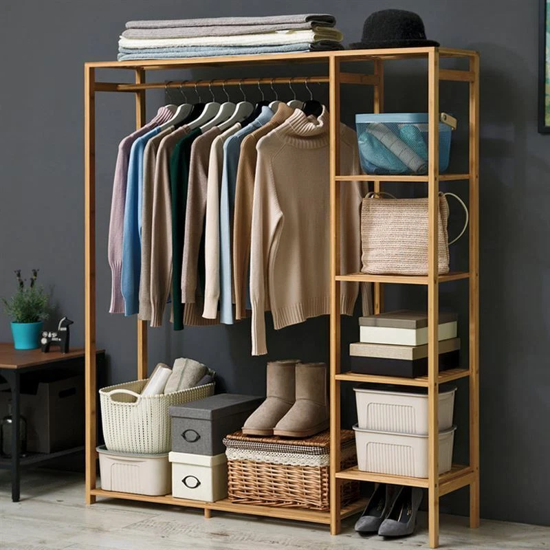 Bamboo Shelves With Drawers, Closet Organization