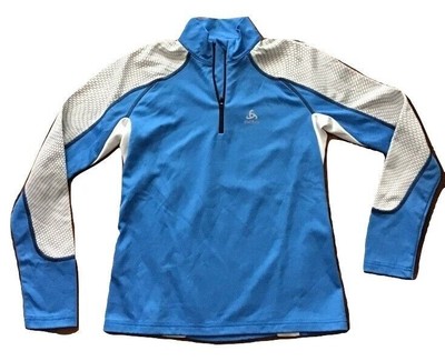 ODLO CARVE LIGHT 1/2 Zip Top Lady Running Fitness Gym Yoga Shirt Size S