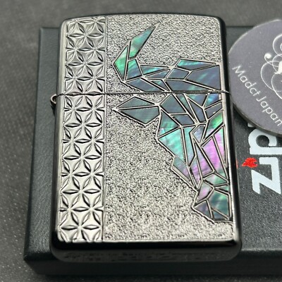 Zippo Oil Lighter Bull Neo Black Shell Inlay Brass Armor Case Japan | eBay