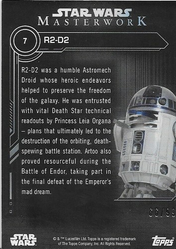 Star Wars Masterworks R2-D2 verde paralelo 66/99 - Imagen 2 de 2