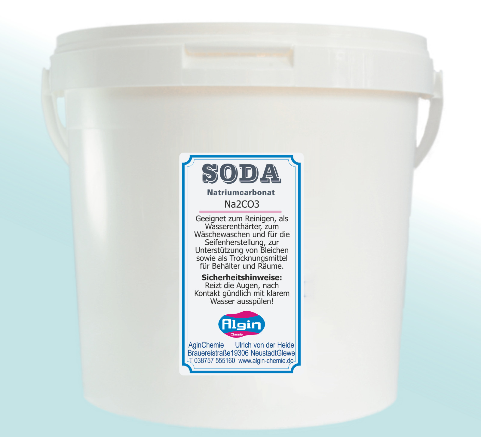 Soda Natriumcarbonat 1 Liter Eimer Sodapulver Scheuerpulver Geruchsbinder