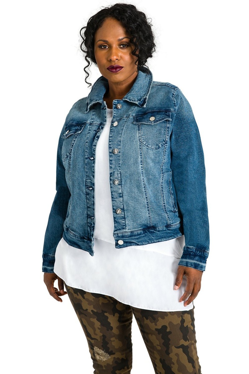 New Poetic Justice Curvy Women's Dark Blue Antique Wash Denim