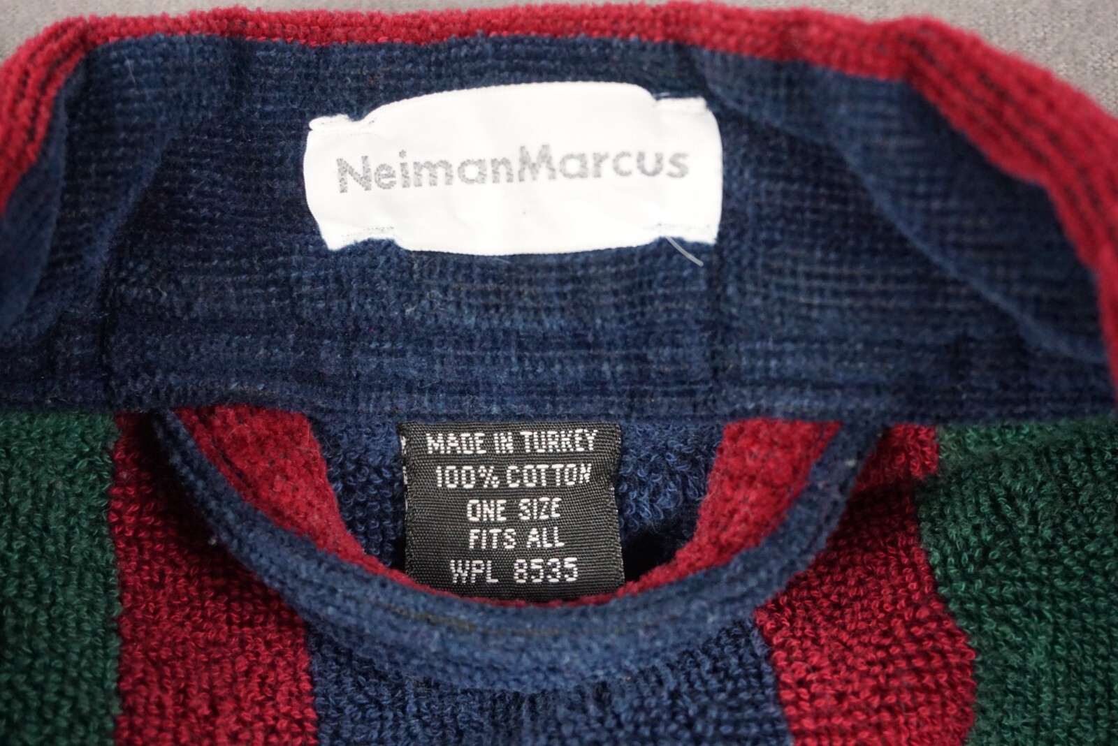 Neiman Marcus Bath Robe Beach Cotton Vintage Striped One Size Heavy eBay