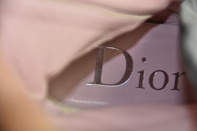 NEW Christian Dior Boots BOOTIES Grey DENIM Pointed Toe Pink