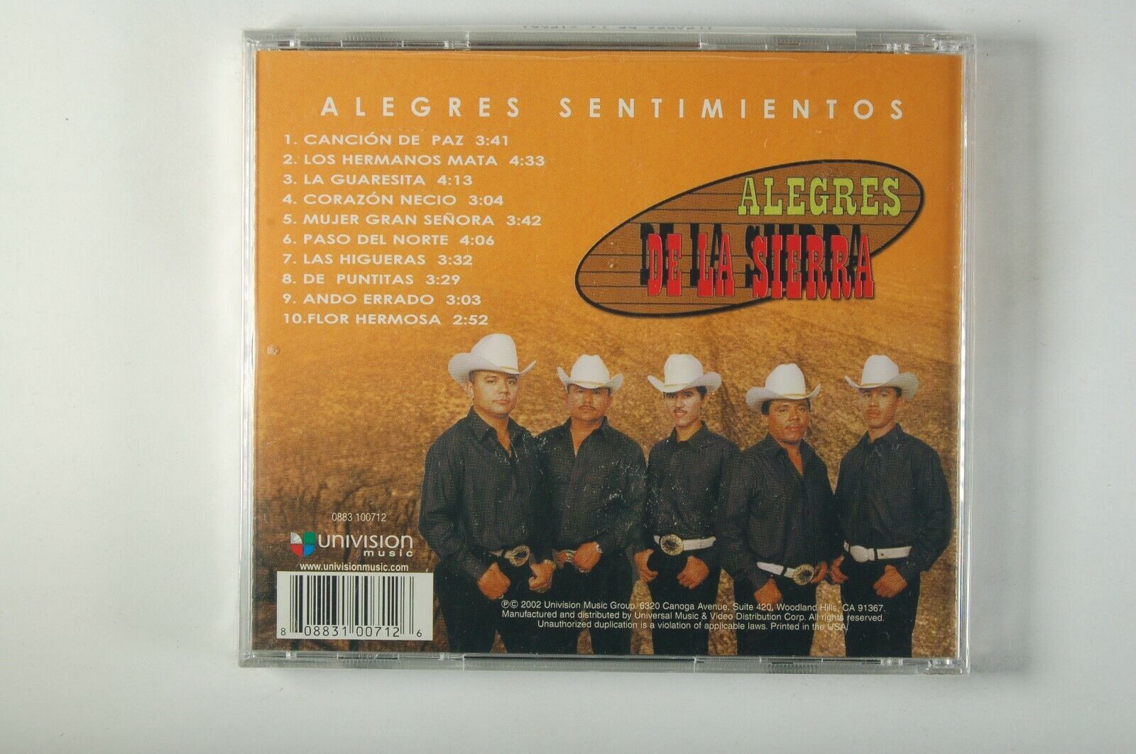 NUEVO Y ORIGINAL* ALEGRES DE LA SIERRA Alegres Sentimientos (CD 2002)