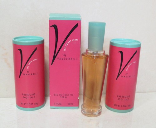 VANDERBILT THE VIBRANT SCENT EAU DE TOILETTE SPRAY 1.7 OZ & (2) BODY TALC 2 OZ