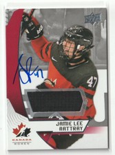 Jamie Lee Rattray Signed 2019 Upper Deck Canada Jersey Card PWHL Boston Fleet