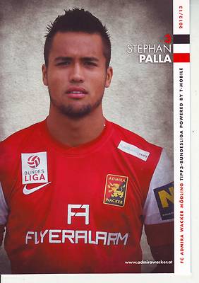 FOOTBALL player card STEPHAN PALLA team FC admira wacker modling