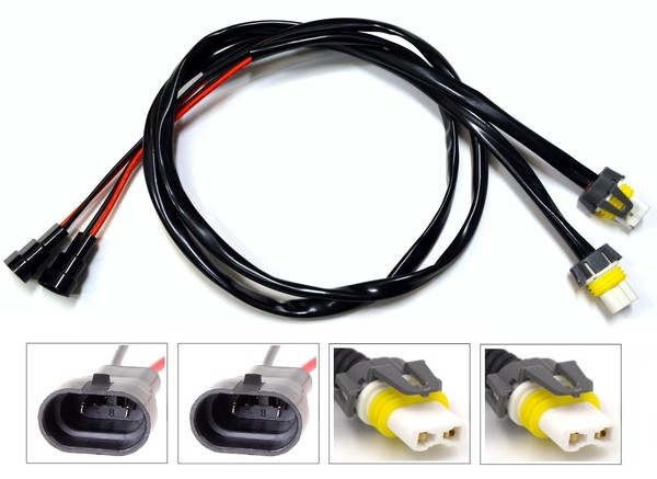 VerläNgerung 3Ft Keramik 9005 HB3 Draht Gurt Kopf Licht Doppel Beam Birne Sockel-image