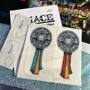 w/ stickers MACE THE DARK AGE  atari   original arcade video game owners manual