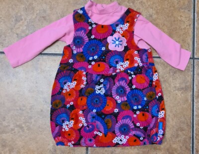 Tuc Tuc Kleid T-Shirt Set Rosa Blumen Langarm Alter 18 Monate