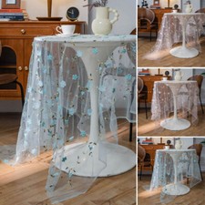 Tablecloth Flower Table Cloth Cover Tabletop Dining Room Wedding Home Tea Decor