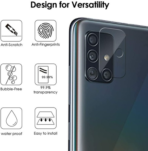 Tempered Glass Back Camera Lens Protector Film for Samsung A12 A32 A42 A51 A71 - Picture 20 of 20
