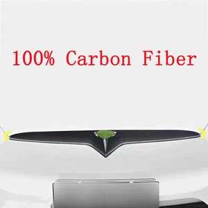 Details About Carbon Fiber Center Grille Mesh Strip Decoration Trim For Tesla Model S