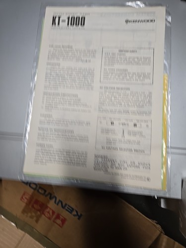 Kenwood KT-1000 Stereo Tuner Vintage - With Manuals And Box Rare - Picture 3 of 6