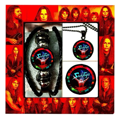 SAVATAGE ROCK BAND   SET OF THREE  BRACELET NECKLACE PIN