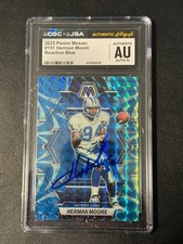 Herman Moore 2023 Panini Mosaic signed autograph football card JSA Slab Lions#