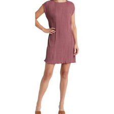 Madewell Simona Plisse Cap Sleeve Lightweight Tee Mini Dress US Women's 2 New