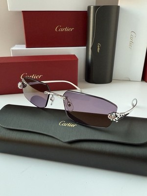 Cartier CT0474S 004 Panthère de Cartier Silver Violet Mirror