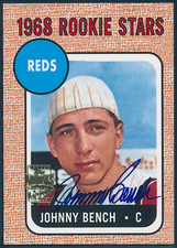 2001 Topps Archives Autographs #110 Johnny Bench On Card Auto SP */50 - Reds