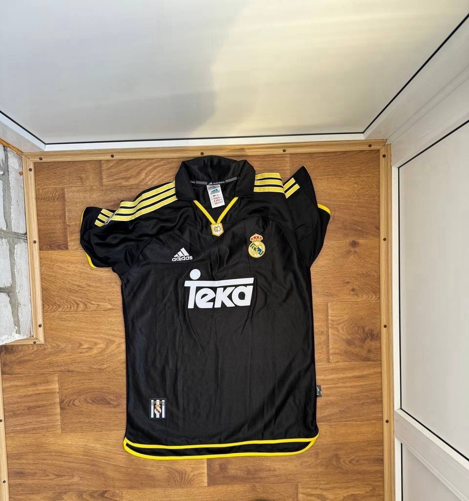 Vintage 1999 2000 REAL MADRID AWAY ADIDAS FOOTBALL SOCCER JERSEY SZ XL