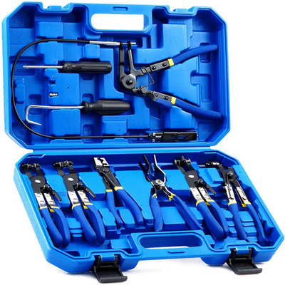 Schlauchklemmenzange Set 9tlg KFZ Werkzeug Bowdenzug Clic-R