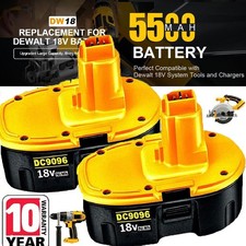 2PACK 18V For Dewalt 18 VOLT XRP DC9096 DC9098 Ni-Mh Battery DC9099 DC9096-2 5AH