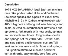 1974 Yamaha MX360