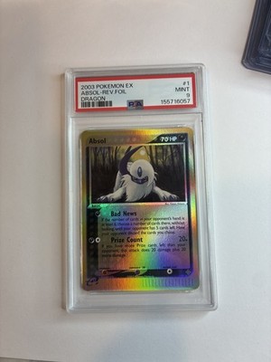 Pokemon EX DRAGON - #1/97 Absol - ENG - Reverse Holo - PSA 9 MINT POP 39 
