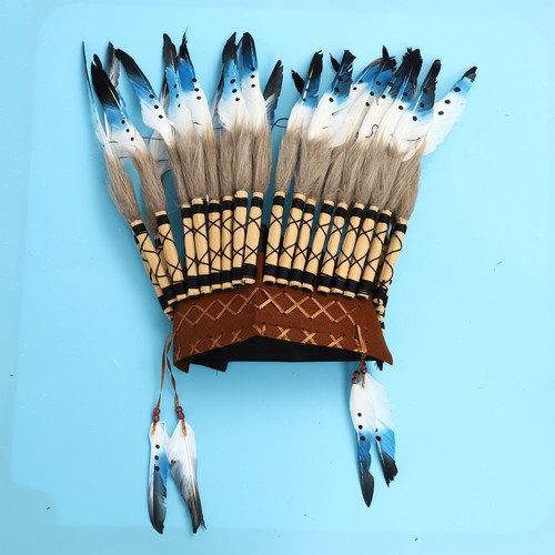 1 pieza Tocado de plumas indio nativo americano Prendas para la cabeza Fiesta Festival Mascarada - Imagen 10 de 34