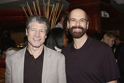 Actor Fred Ward poses with NBC executive Stephen Bulka at the afte- Old Photo