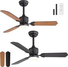 42 Inch Ceiling Fans with Lights and Remote, 2Pcs Low Profile Ceiling Fan with