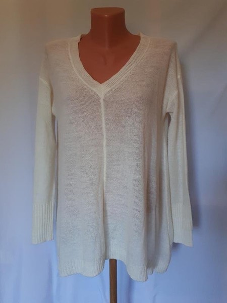 Women DKNY Sweater Beige Alpaca 36