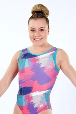 Plum Practicewear Gymnastics Leotard Abstract Print Multi Scrunchie Size CL