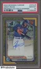 2024 Bowman Chrome Gold Shimmer Jensy Rivas RC Rookie AUTO /50 PSA 10 GEM MINT