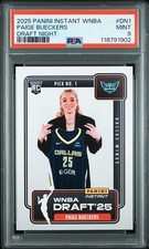2025 PANINI INSTANT WNBA DRAFT NIGHT #DN1 PAIGE BUECKERS PSA 9