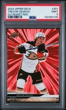2024-25 UPPER DECK OUTBURST RED TREVOR ZEGRAS /25 ANAHEIM DUCKS PSA Mint POP 1