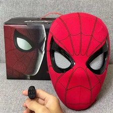 Spider-Man Miles Morales Electronic Mask Moving Glowing Eyes Cosplay