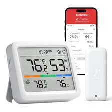 SwitchBot Meter Pro, Digital Hygrometer & Pro+Outdoor Meter, White 