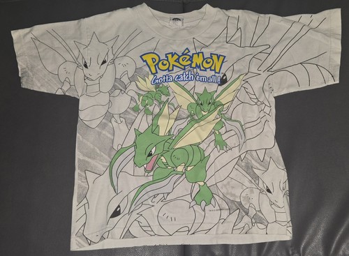 Vintage 2000s Pokemon T-Shirt Youth Large Scyther Quick Attack!