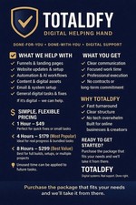 TotalDFY Digital Helping Hand DWY Online Tasks Hourly Digital Support Prints