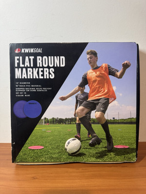 Kwik Goal Flat Round Marker (Pack of 10) Blue