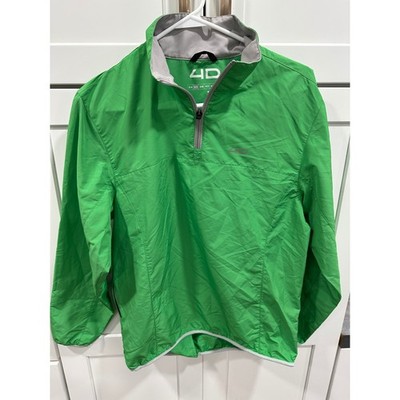 4D TCS WIND Green Quarter Zip Pullover Jacket Lightweight Cycling Men Size 36