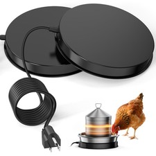 Chicken Water Heater for Winter, 110W Heated Poultry Waterer Base with Thermosta