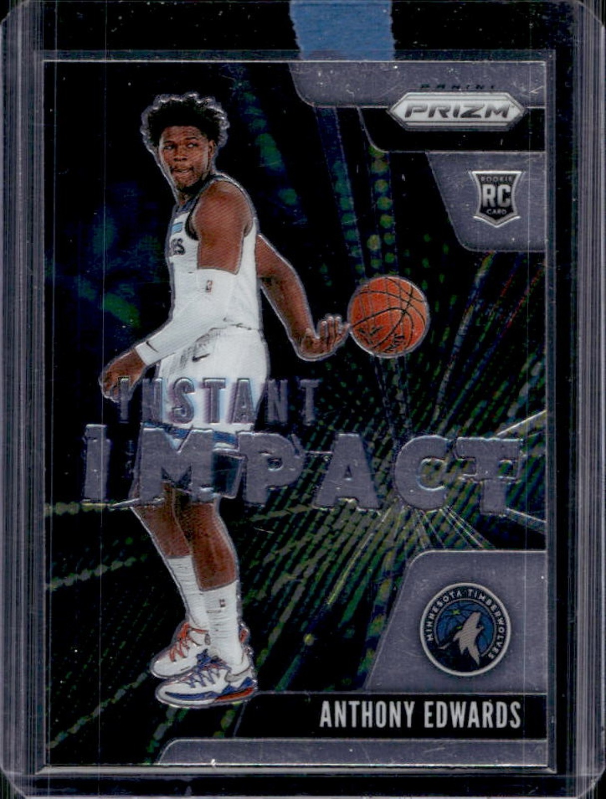 2020-21 Panini Prizm Anthony Edwards Instant RC Impact Rookie #1 Timberwolves