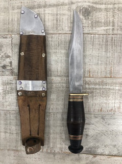 VINTAGE WILLIAM RODGERS ‘I CUT MY WAY’ 6” BOWIE BLADE KNIFE & SHEATH SHEFFIELD