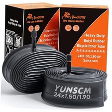 2-PCS 24" Heavy Duty Bike Tire Tubes 24x1.50/1.90 38/48-507 AV32mm Schrader