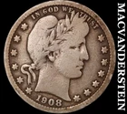 1908-D Silver Barber Quarter - Scarce  Better Date  No Reserve  #J7962